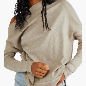 We The Free Off-Shoulder Sweater - Light Brown